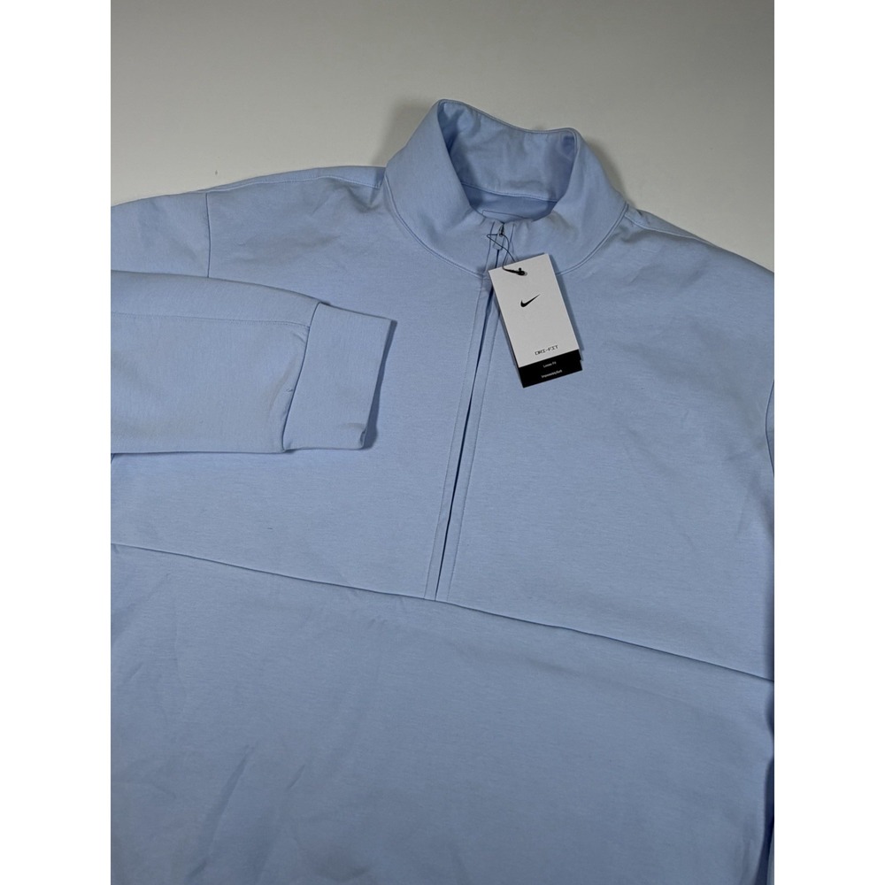 Nike 24.7 ImpossiblySoft Dri-FIT 1/2 Zip Mens XL Light Blue HQ6953-441 NWT